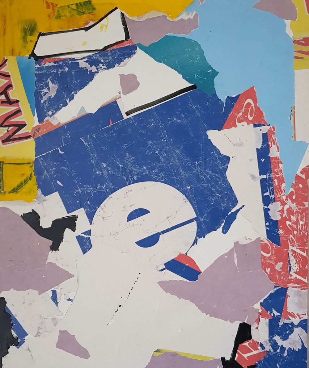 collage on canvas 100×100