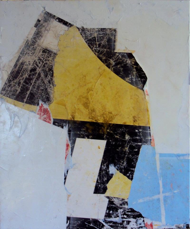 120×100 Decollage su tela