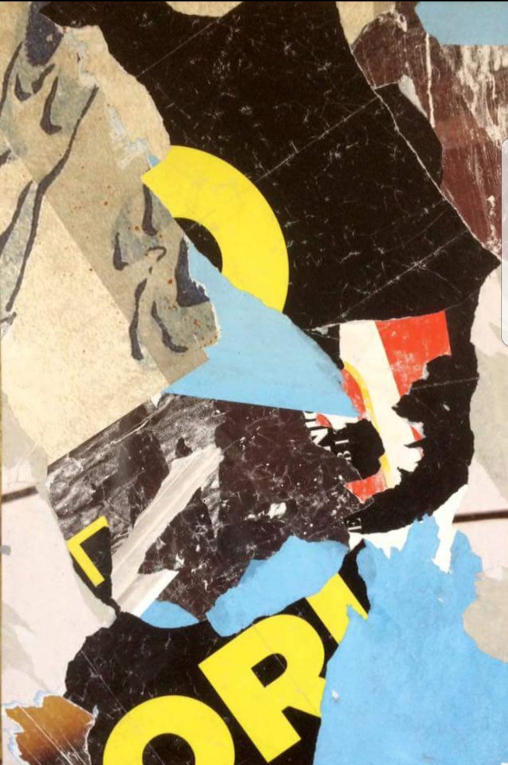 120×80 decollage su tela
